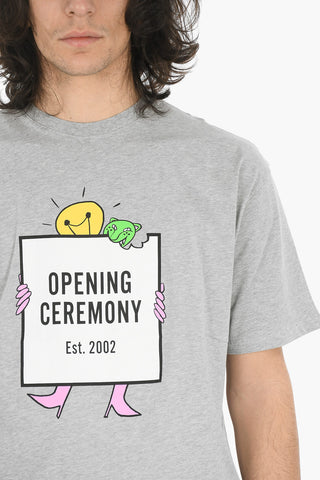 Crew Neck LIGHT BULB BOX Cotton T-Shirt