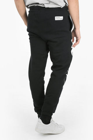 Elastic Cuff Printed Cotton Sweatpants