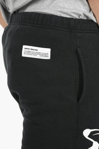 Elastic Cuff Printed Cotton Sweatpants