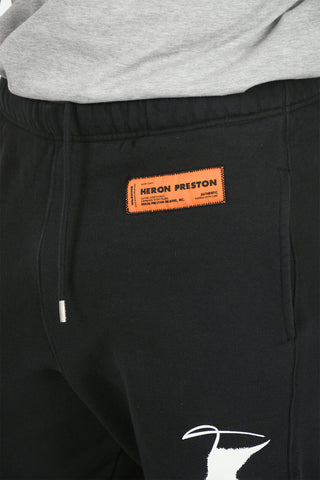 Elastic Cuff Printed Cotton Sweatpants