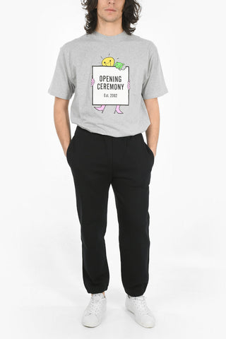 Joggers in Cotone BOX LOGO con Tasche a Filo