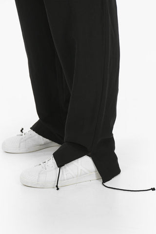 MM10 Linen and Viscose Pants with Drawstrings