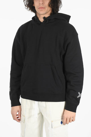 Brushed-cotton Hoodie with KENZO CROSS Print