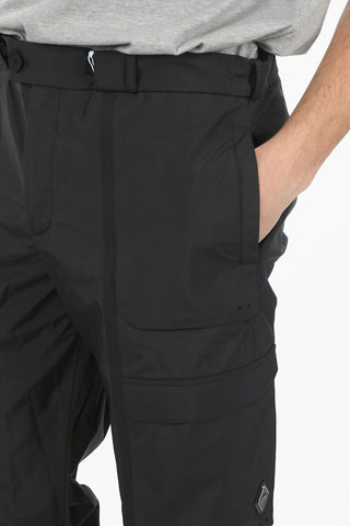 Tech-fabric Cargo Pants with Waist Drawstring