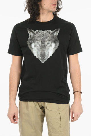 Crew Neck MARCOS Changing Print T-Shirt