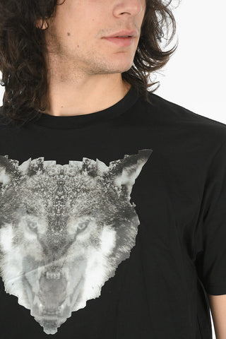 Crew Neck MARCOS Changing Print T-Shirt