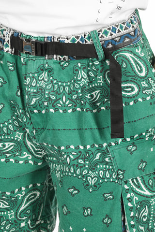 Shorts Stampati Con Cintura E Tasche Laterali