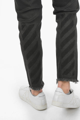 Raw Cut-edged M&F Cropped Fit Coated Denims