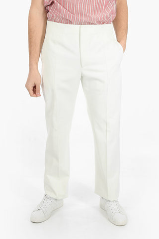 Pantaloni Regular Fit in Twill di Misto Cotone