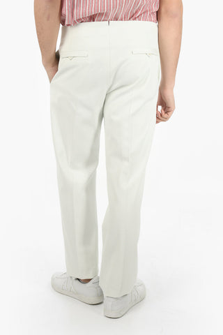 Pantaloni Regular Fit in Twill di Misto Cotone