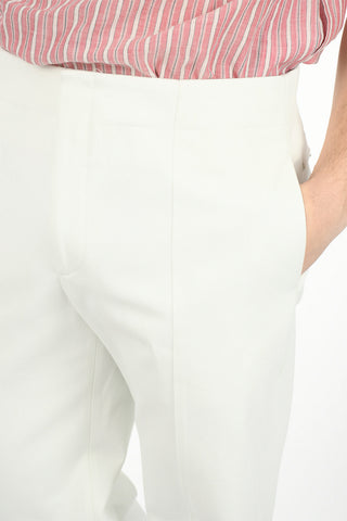 Pantaloni Regular Fit in Twill di Misto Cotone