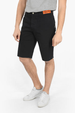 HP SPRAY Raw Cut-edged Cotton Chinos Shorts