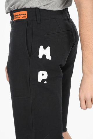 HP SPRAY Raw Cut-edged Cotton Chinos Shorts