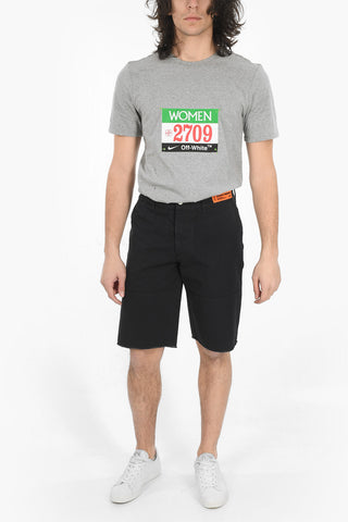 HP SPRAY Raw Cut-edged Cotton Chinos Shorts