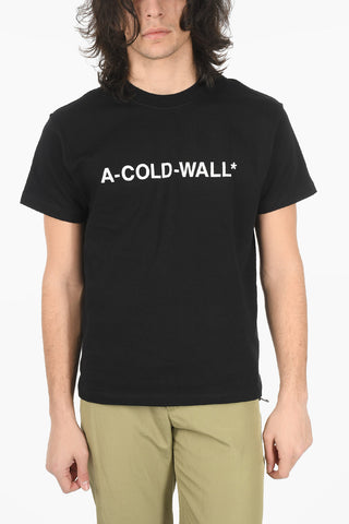Cotton-jersey T-shirt with Debossed Lettering Logo