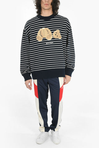 Maglia Girocollo BEAR STRIPES con Ricamo in Spugna