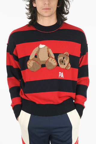 Crew Neck BEAR STRIPES Wool Sweater