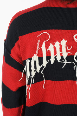 Crew Neck BEAR STRIPES Wool Sweater