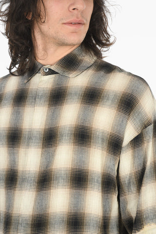 Camicia Sfumata CURVED LOGO in Misto Lino
