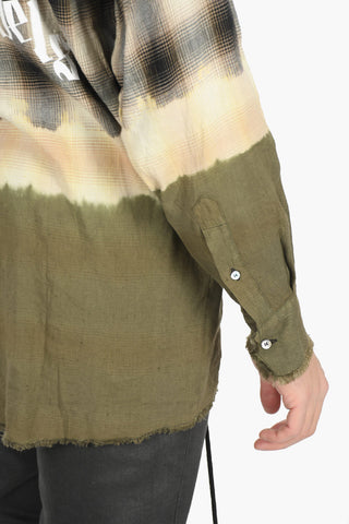 Camicia Sfumata CURVED LOGO in Misto Lino