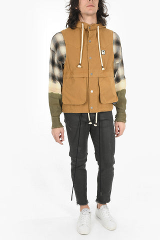 Gilet in Cotone PXP con Tasche Utility e Cappuccio