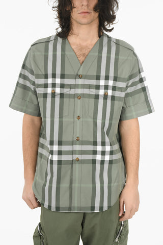 Camicia a Maniche Corte BASILDON in Tartan con Scollo a V