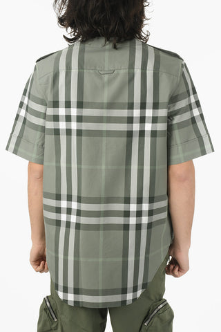 Camicia a Maniche Corte BASILDON in Tartan con Scollo a V