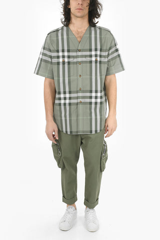 Camicia a Maniche Corte BASILDON in Tartan con Scollo a V