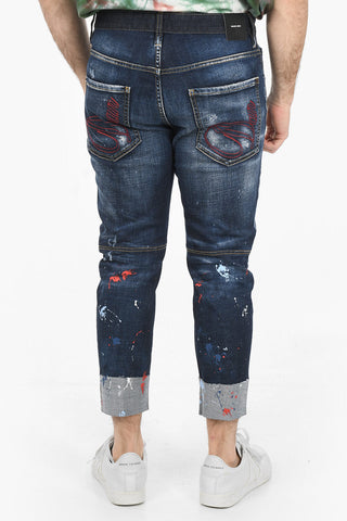  Jeans SAILOR Skinny Distressed con Dettaglio Patch 15cm