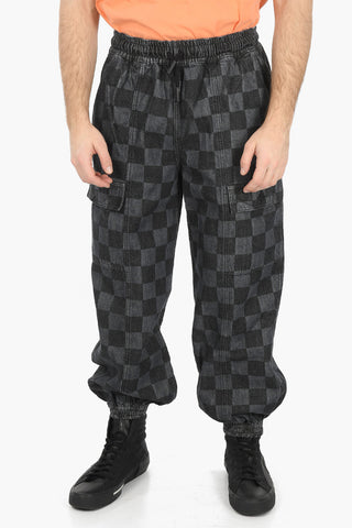 Denim CHECKERBOARD Cargo Joggers