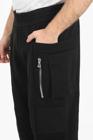 Joggers With Zipped Pockets And Biker Details