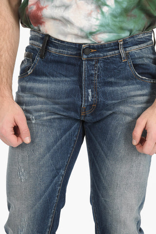 Linved-in Effect STRIPE Straight Fit Denims 17cm