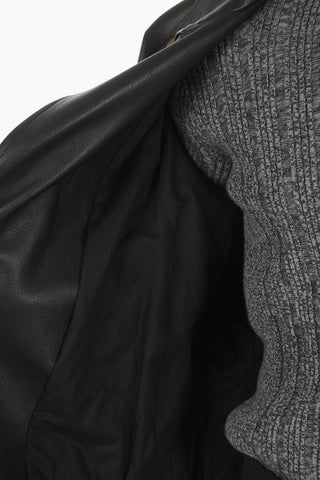 Giubbotto Biker in Pelle con Cintura
