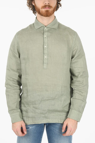 Camicia Tyler Lino M/ L Tinto Capo