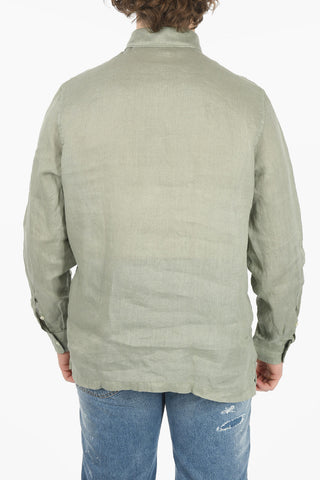 Camicia Tyler Lino M/ L Tinto Capo