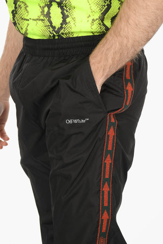 Contrasting Band BOOKISH Trackpants