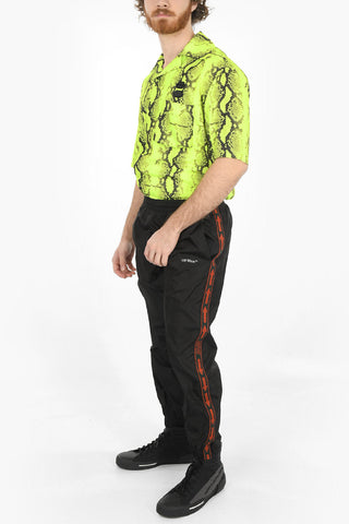 Contrasting Band BOOKISH Trackpants