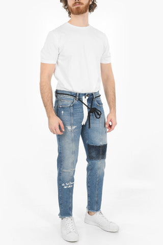Maxi Zip DO NOT DEMOVE Cropped Fit Denims 18cm
