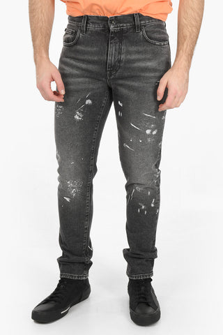Lived-in DIAG OUTLINE Skinny Fit Denims 15cm