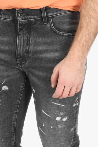Lived-in DIAG OUTLINE Skinny Fit Denims 15cm