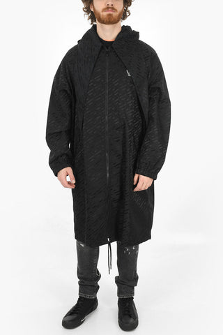 Allover Logo Hooded Coat