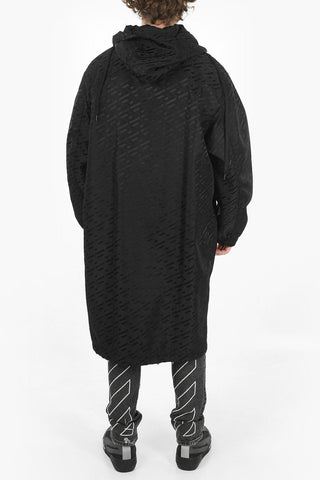 Allover Logo Hooded Coat