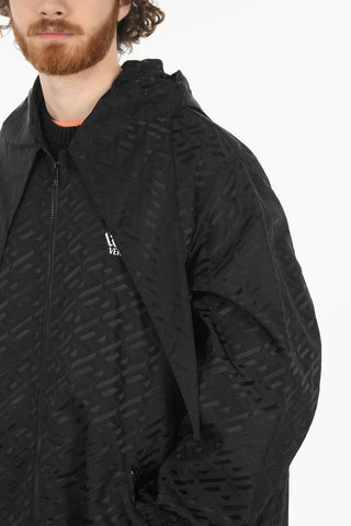 Allover Logo Hooded Coat