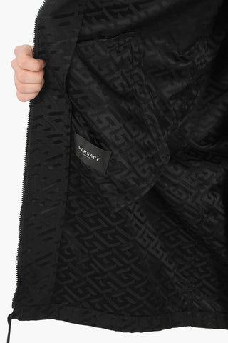 Allover Logo Hooded Coat