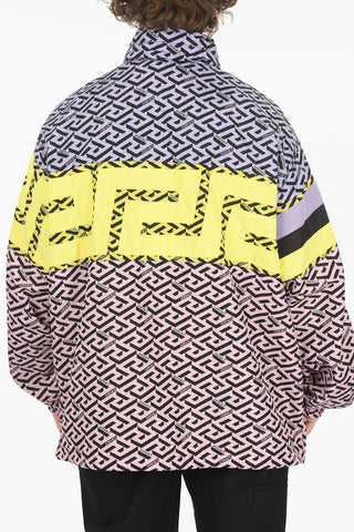 Printed Windbreaker With Hidden Hood