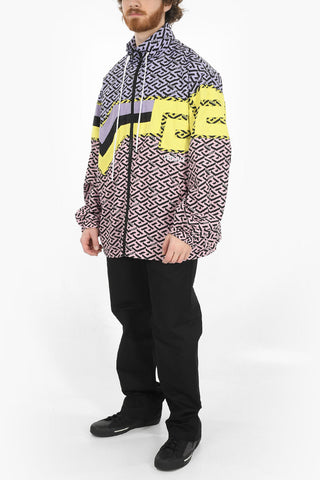 Printed Windbreaker With Hidden Hood