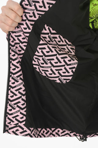 Printed Windbreaker With Hidden Hood