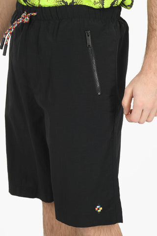 Zipped Pocket COLOURFUL CROSS Nylon Shorts