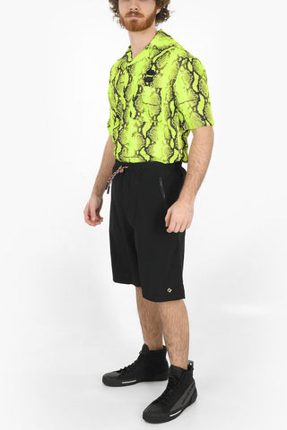 Zipped Pocket COLOURFUL CROSS Nylon Shorts