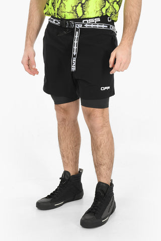 ACTIVE Shorts in Doppio Tessuto con Marsupio Removibile